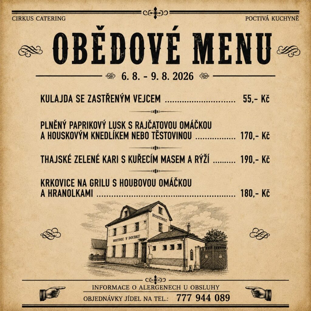 obrázek s jídelníčkem